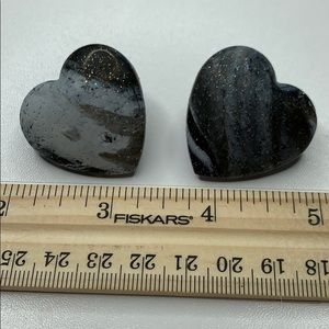 3/20$  Artisan Black marbled post earrings (B04)